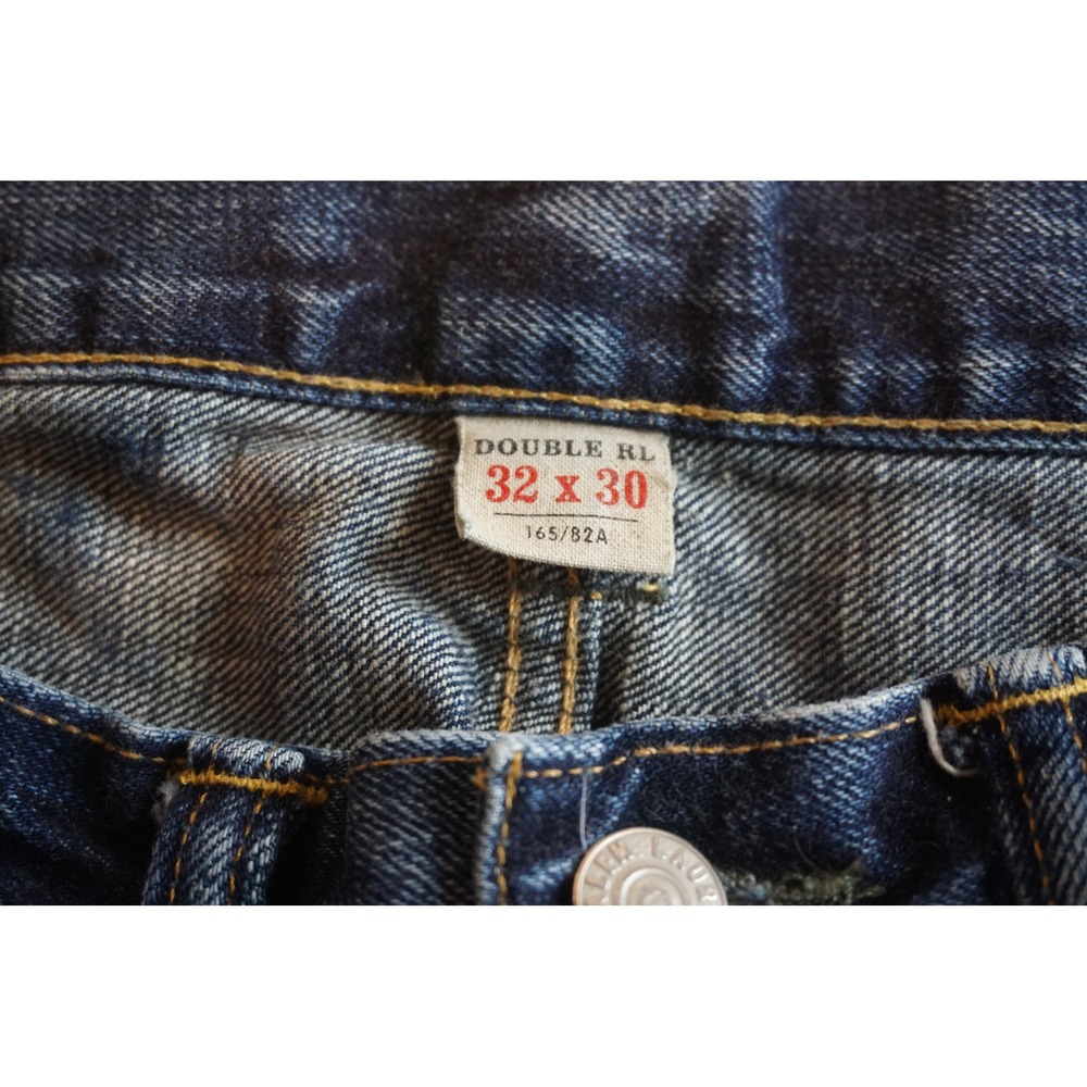 RRL Double RL Low Straight Japan Woven Selvedge Denim Jeans Blue 32x30 - Picture 5 of 16